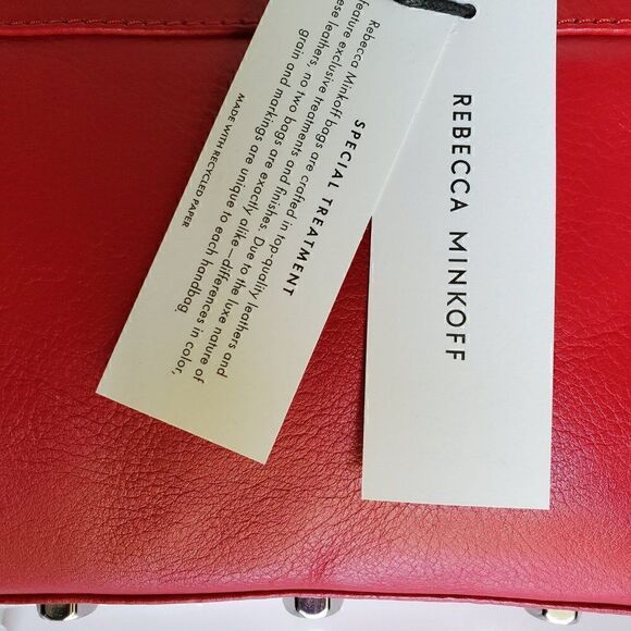 NWT REBECCA MINKOFF Mini M.A.C. Red Leather Crossbody Bag MSRP $195 - Picture 12 of 12